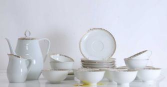 A Limoges porcelain part tea service, 20th century,