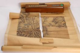 Two Chinese hanging scrolls, 19th-20th century,