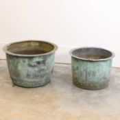 Two copper coppers, 19th century,