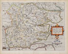 Two Maps: Norden, J: Hertfordiae Comitatus a cattifuclanis olim inhabitatus. c.1625.