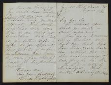 Florence NIGHTINGALE - Autographed Letter Signed.