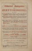 HERTFORDSHIRE: CHAUNCY (Sir Henry): The Historical Antiquities of Hertfordshire.