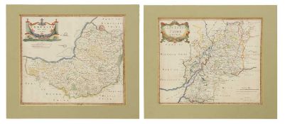 Morden: 1- Map of Gloucestershire. Hand coloured & mounted;