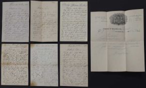 Kerstin (Christina) Von Post (1835-1917): Swedish painter - SIX Autograph Letters Signed: