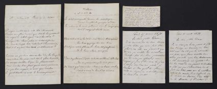 Sauvage, Elie (1814-1871): French Author- Collection of Autograph Letters Signed: