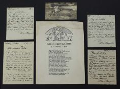 Autograph Letter & 4 Stamped Autograph Cards, all Signed: Skovgaard, Niels: