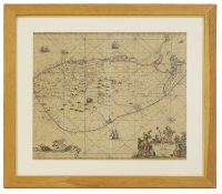 Map of CEYLON: Johannes Van Keulen: Pascaert van't Eylandt Ceylon,