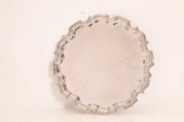 A modern silver salver,