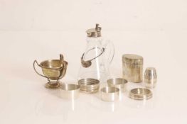 A silver mounted whisky noggin,