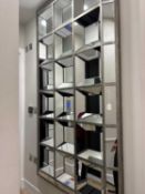 A large silvered rectangular wall mirror by OKA, of recent manufacture,