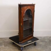 A Queen Anne walnut corner cupboard, circa 1710,