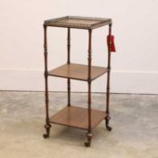 A Regency style mahogany étagère, late 19th / early 20th century,