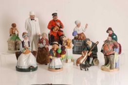 A collection of Royal Doulton porcelain figures, 20th century,