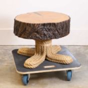 Lisa Culley (Contemporary) A small table tree slice table