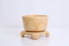 A Ruskin Pottery bowl on stand, 1930s,