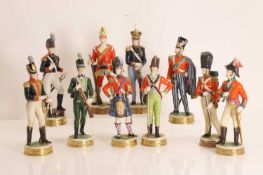 A set of Rudolf Kammer Volkstedt porcelain Royal Artillery soldiers, 20th century,