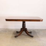 A late Regency mahogany and ebony sofa table, 19th century,