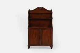 A George IV mahogany waterfall bookcase, circa 1830,