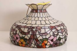 A stained glass style shade, or recent manufacture,