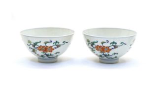 A pair of Chinese doucai bowls,