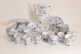 A Royal Copenhagen 'Musselmalet' porcelain tea/ coffee service,