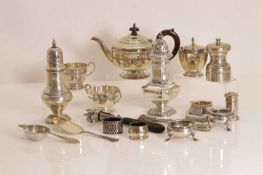 A group of silver items, various dates and makers,