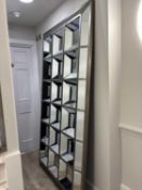 A large silvered rectangular wall mirror by OKA, of recent manufacture,