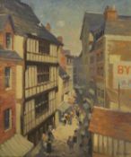 Ellis Berg (20th century) View of a Continental town