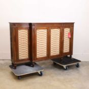 A Regency mahogany breakfront side cabinet, 19th century,