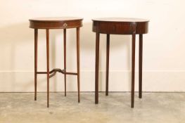 A Regency-style mahogany oval occasional or work table, 19th century,