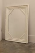A painted wooden mirror of recent manufacture