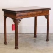 A George III mahogany card table, c.1780,