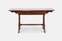 A George III mahogany sofa table, circa 1810,
