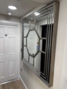 A large square silvered wall mirror by OKA, of recent manufacture,