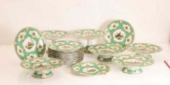 A Dresden porcelain dessert service, late 19th to early 20th century,