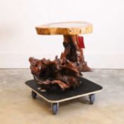 Lisa Culley (Contemporary) A large glass top root table,