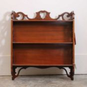 A George III style mahogany wall shelf, circa 1920,