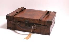 A leather cartridge magazine case by Purdy's, early 20th century,