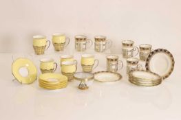 Two silver mounted coffee services,