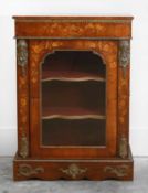 A walnut and marquetry inlaid pier cabinet, circa 1860,