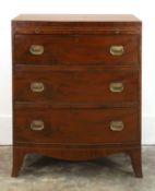 A Regency mahogany chest, early 19th century,