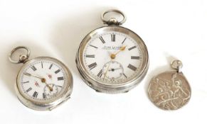 A pair of silver pocket watches, early 20th century,