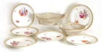 A pair of Berlin porcelain baskets,