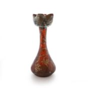 A Bohemian glass vase, circa 1890,