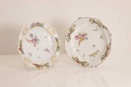 An English porcelain cabinet plate, 18th century,