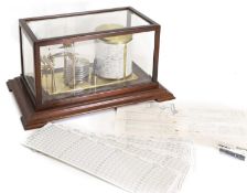 A mahogany cased barograph, of recent manufacture,