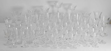 A Val St Lambert 'Senlis' pattern glass table service, 20th century, Belgian