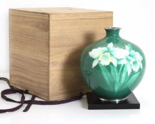 A Japanese cloissone vase,