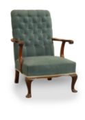 A George III mahogany library chair, circa 1770,