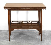 A Victorian rosewood side table, 20th century,
